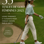 Montage de tenues de golf élégantes et tendance pour femmes en 2025.