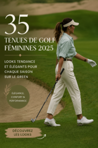 Montage de tenues de golf élégantes et tendance pour femmes en 2025.