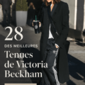 Une sélection de tenues élégantes inspirées par Victoria Beckham, parfaites pour un look moderne.