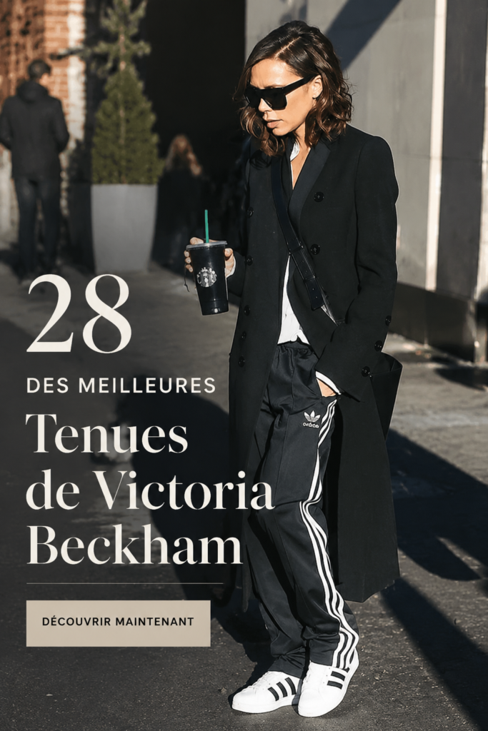 Une sélection de tenues élégantes inspirées par Victoria Beckham, parfaites pour un look moderne.