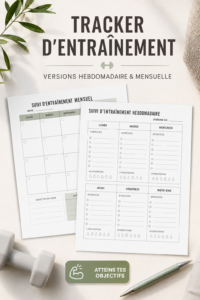 Fiche d'entraînement imprimable pour le suivi sportif féminin