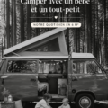 Famille en train de camper dans un Westfalia avec enfants