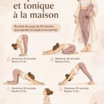 Femme pratiquant le yoga dans un salon confortable, cherchant équilibre et bien-être.