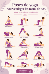 Femme pratiquant le yoga avec des poses pour soulager le mal de dos