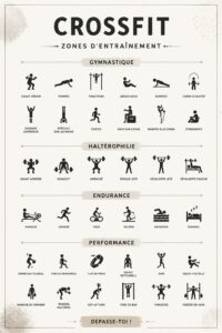Affiche inspirante de Crossfit à imprimer pour une salle de sport à domicile