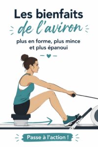 Femme pratiquant l'aviron sur un lac, affichant une posture détendue et concentrée, symbole d'équilibre entre le corps et l'esprit.