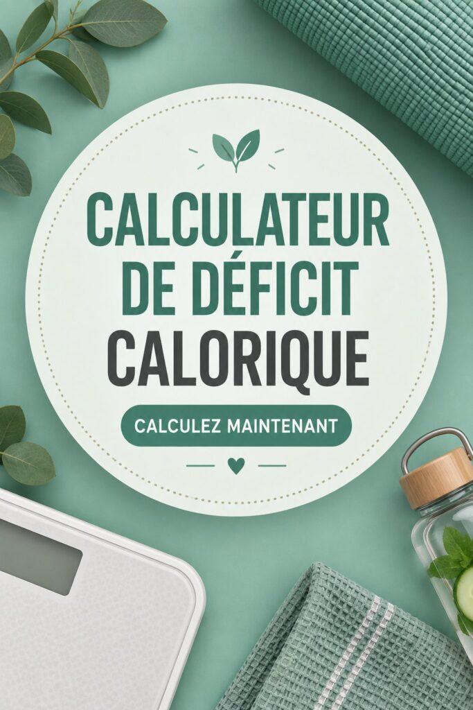 Femme utilisant un calculateur de calories sur un ordinateur, entourée d'aliments sains.
