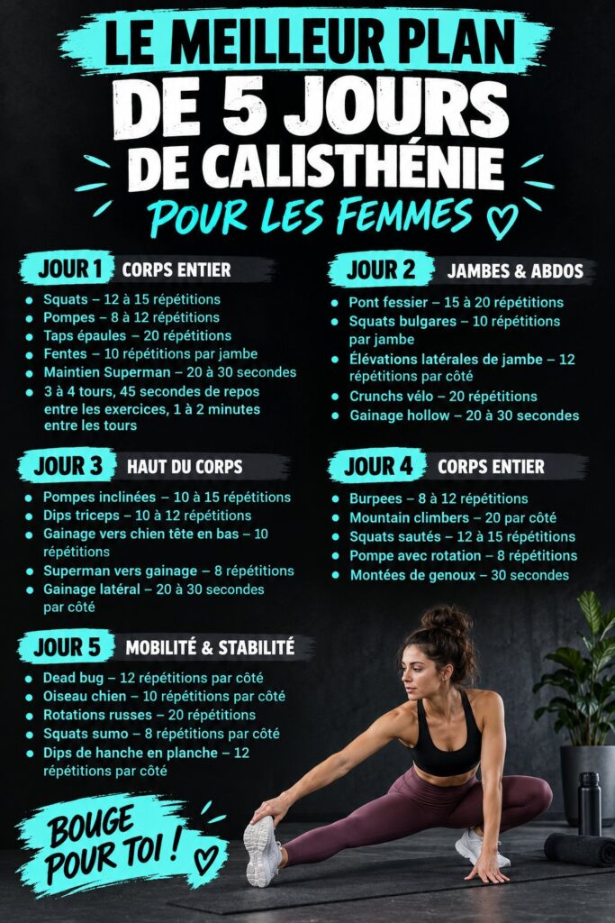Femme effectuant un exercice de calisthénie dans un parc