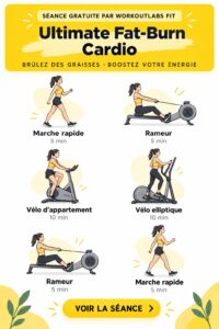 Femme en pleine séance de cardio en extérieur, rayonnante et active.