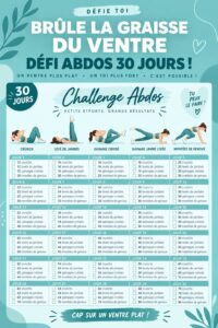 Femme en pleine séance d'entraînement pour brûler les graisses abdominales