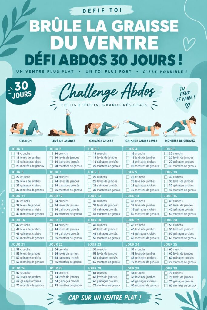 Femme en pleine séance d'entraînement pour brûler les graisses abdominales