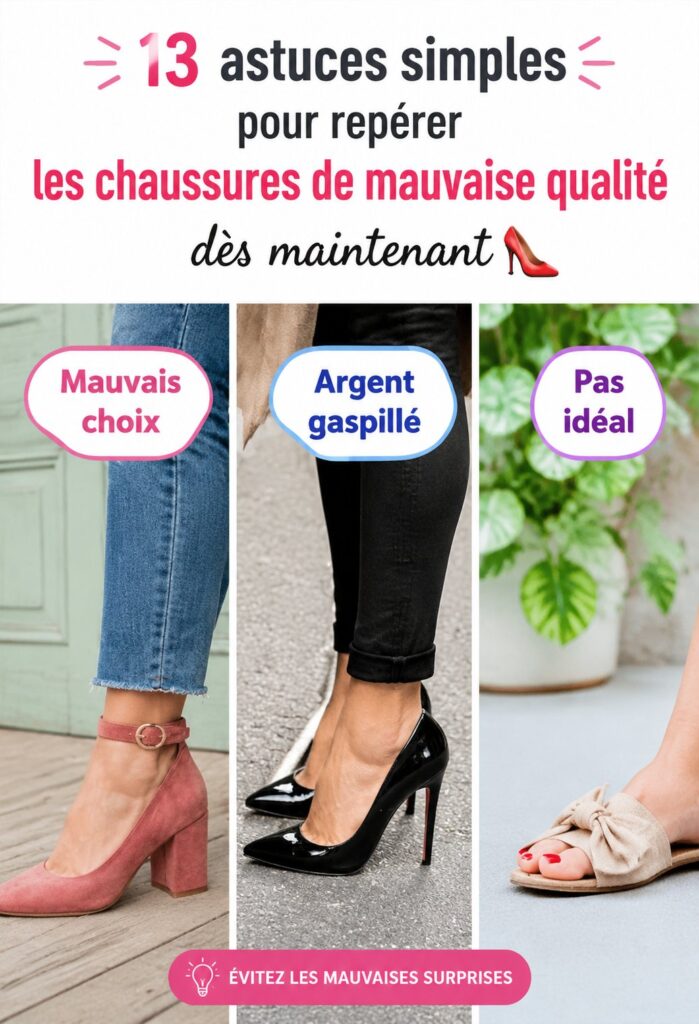 Chaussures de qualité sur une étagère