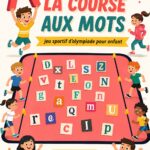 Enfants s'amusant lors d'une course aux mots en plein air