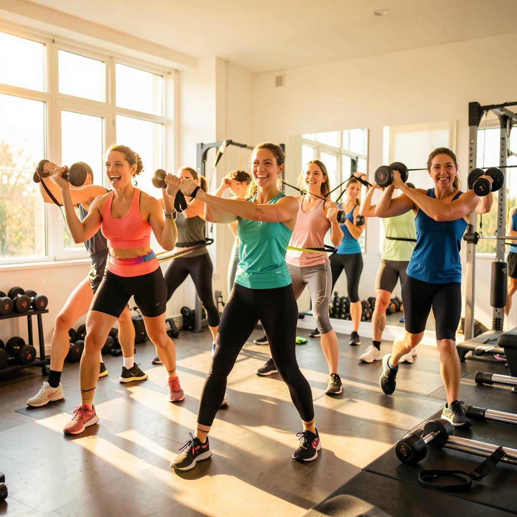 Femme en train de faire des tractions sur une barre avec une résistance de 15 kg