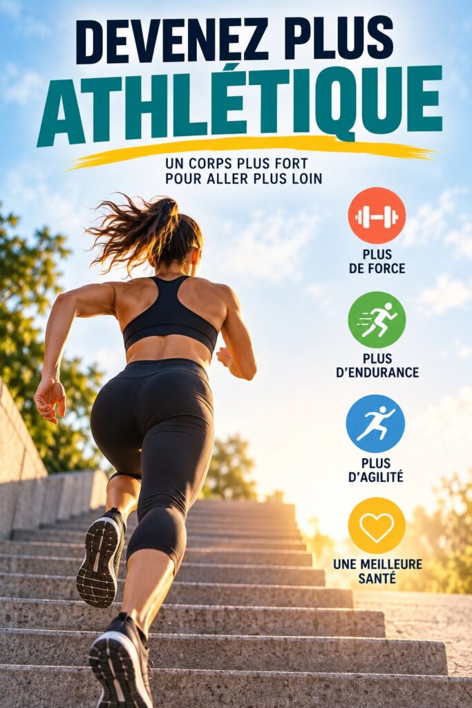 Une femme s'entraînant à l'extérieur, pratiquant des exercices pour améliorer son athlétisme.