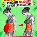 Femme effectuant un exercice d'abdos debout dans un cadre lumineux