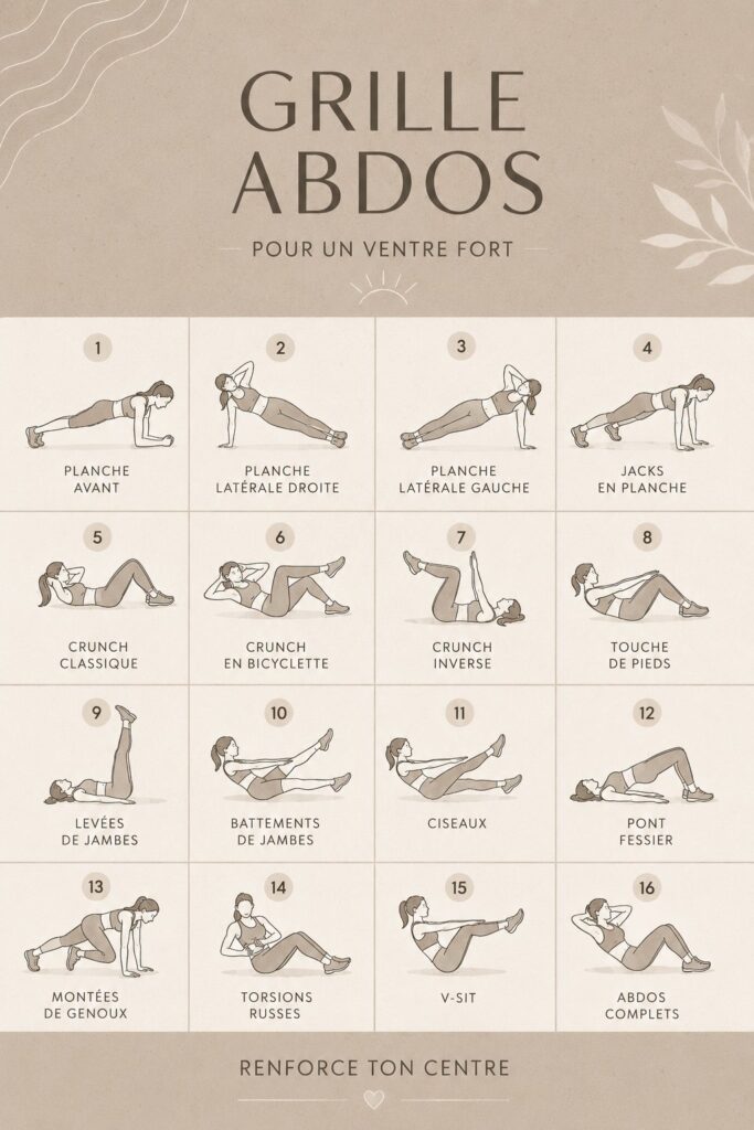 Femme effectuant des exercices d'abdominaux au sol