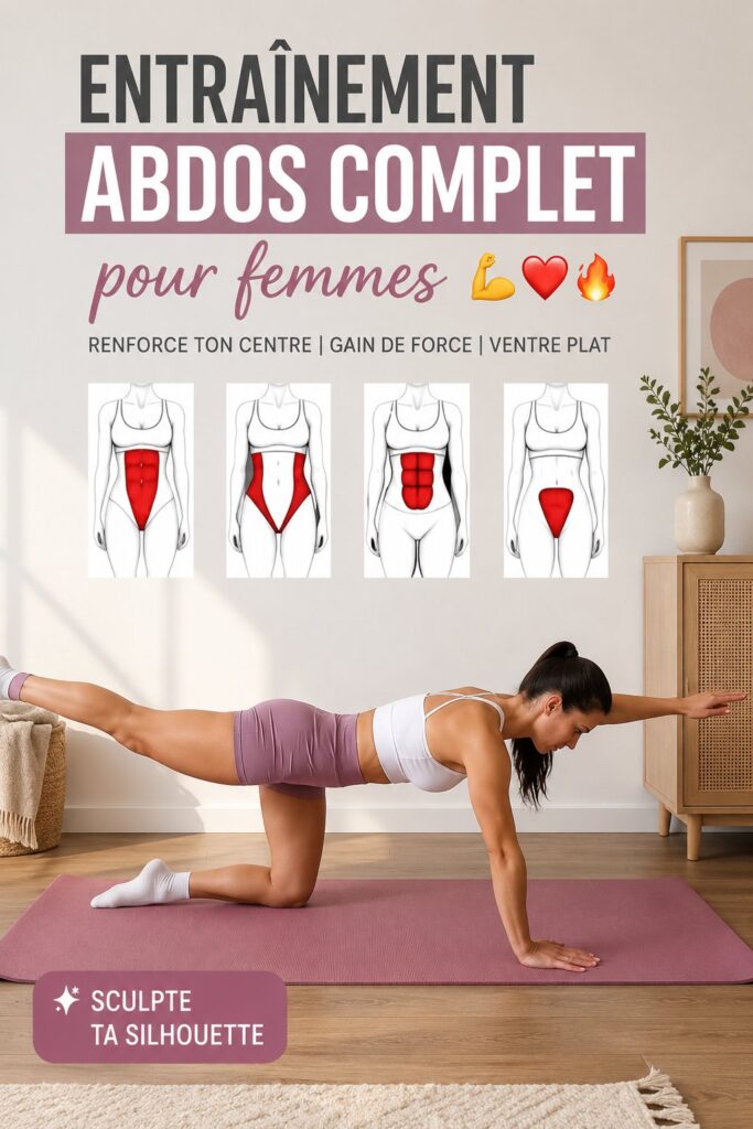 Femme pratiquant des exercices d'abdos pour tonifier et renforcer sa sangle abdominale