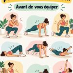 Femme s'entraînant à la maison sans équipement, montrant des mouvements de force