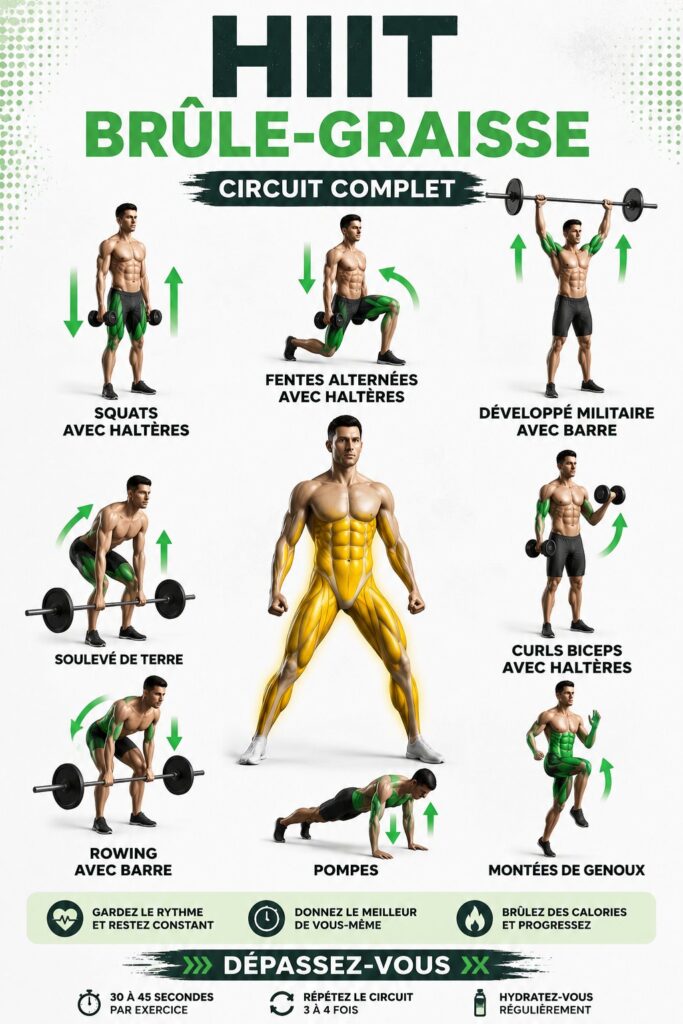 Femme en train de réaliser des exercices HIIT à la maison
