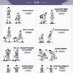Femme effectuant des exercices pour jambes et épaules dans un salon