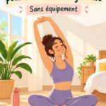 Femme en train de faire un workout matinal à domicile