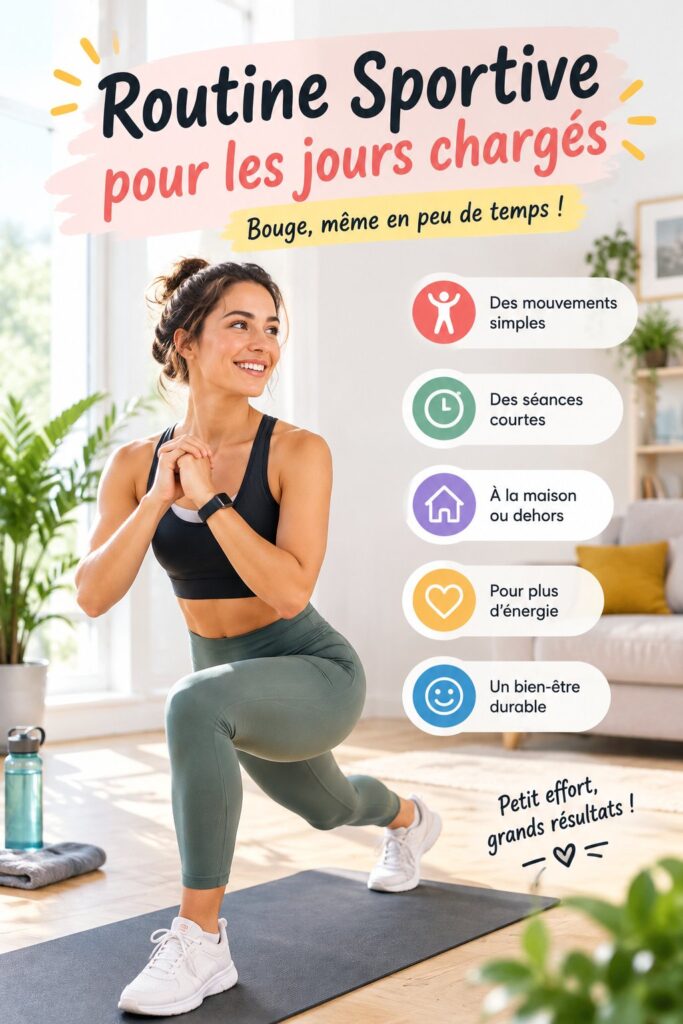 Femme réalisant une routine d'entraînement à domicile sur un tapis de yoga.