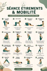 Une femme en train de faire des étirements au lever du soleil pour améliorer sa flexibilité.
