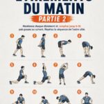 Femme pratiquant des étirements matinaux dans un cadre paisible