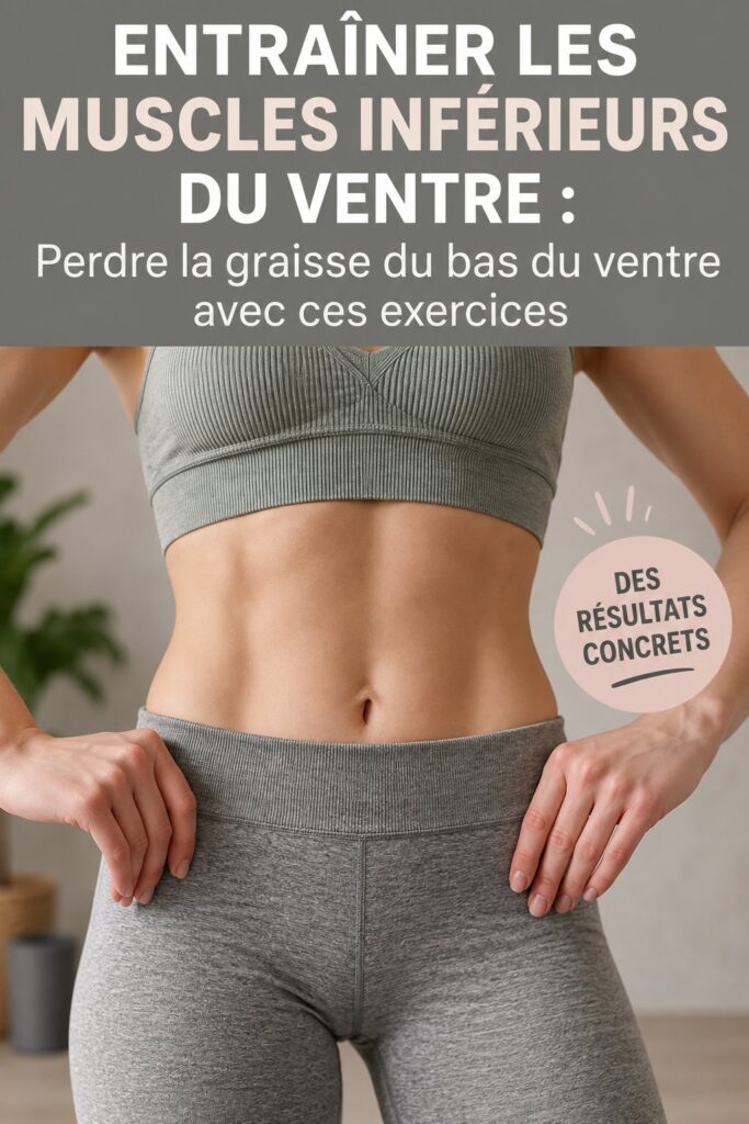 Femme réalisant des exercices abdominaux pour tonifier son ventre inférieur.