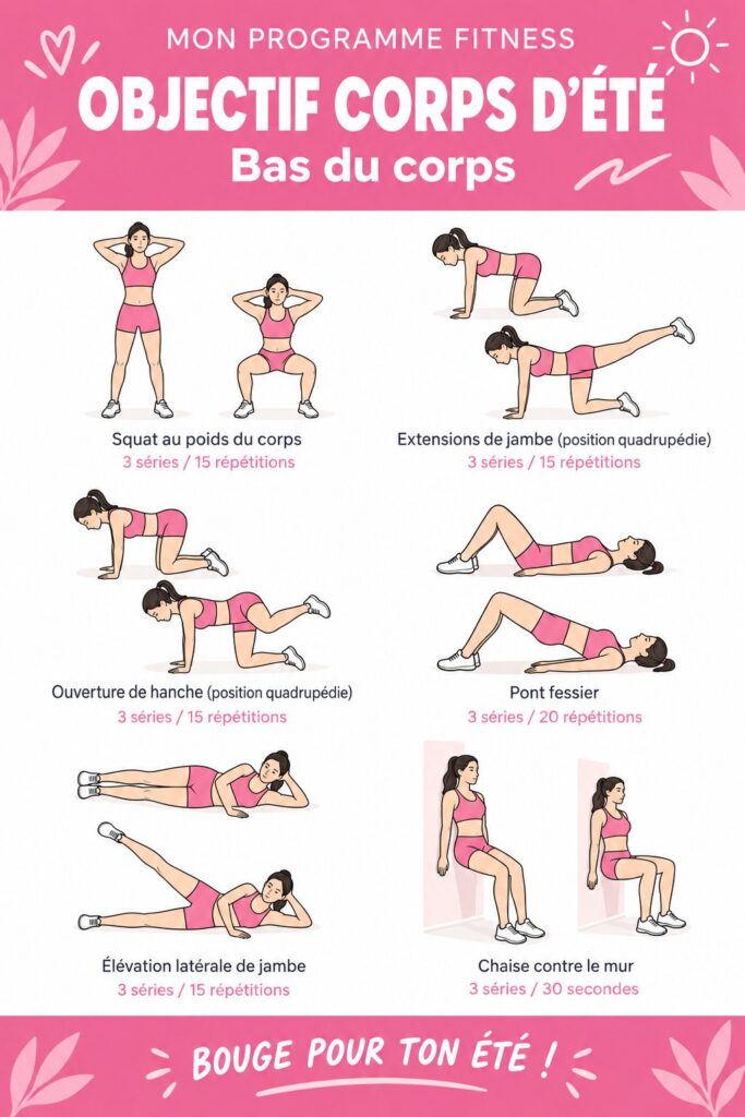 Femme effectuant des exercices de fitness pour tonifier son bas du corps