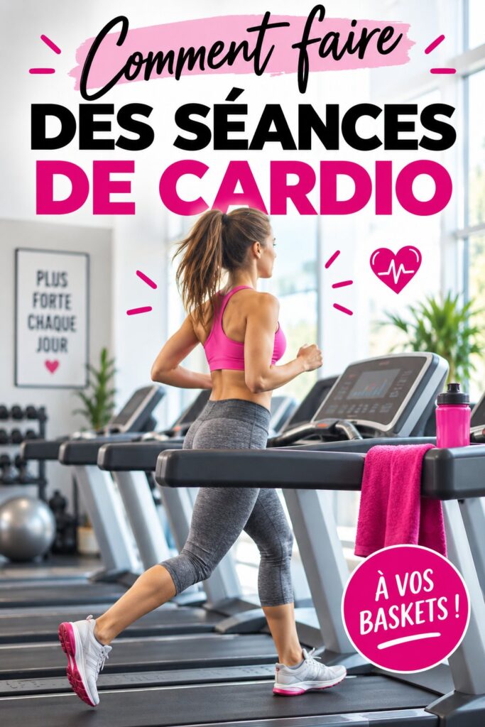 Femme réalisant un entraînement cardio à domicile, illustrant des mouvements dynamiques.