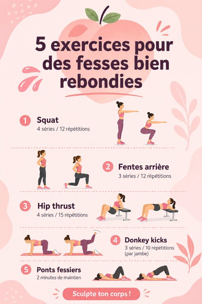 Femme réalisant des exercices pour tonifier les fesses à l'extérieur.