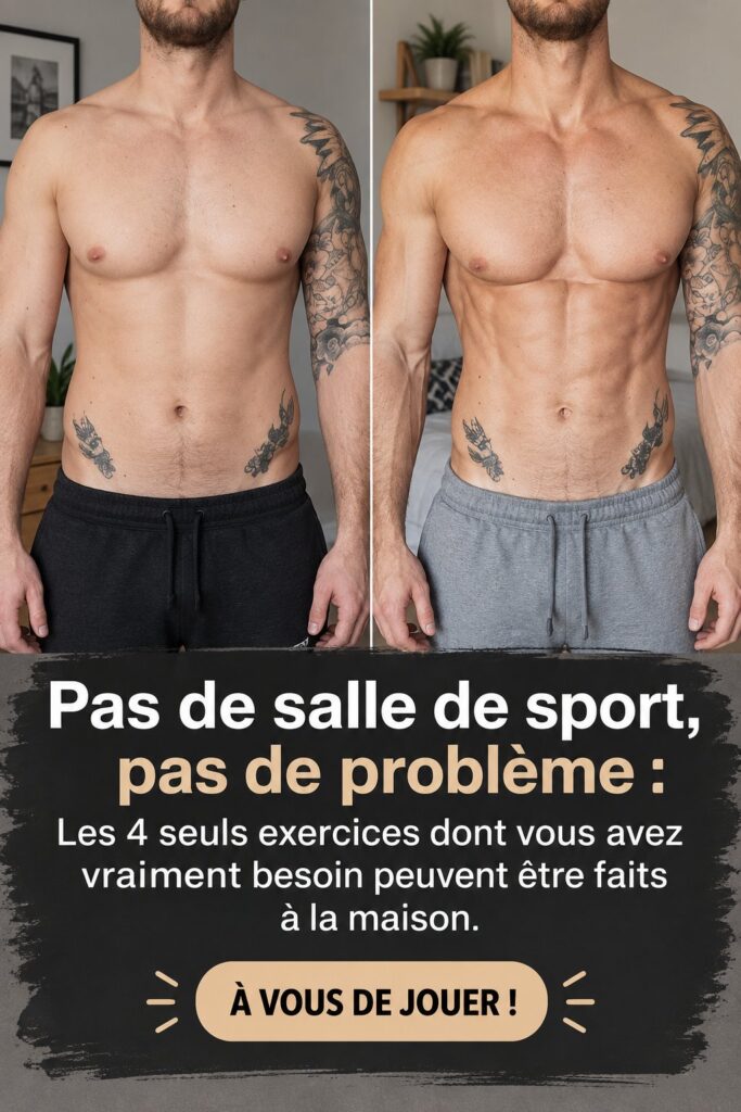 Femme effectuant des exercices de fitness à domicile, sans matériel