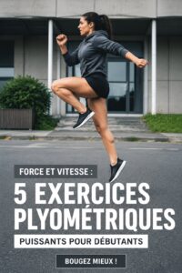 Femme pratiquant des exercices plyométriques dans un parc.