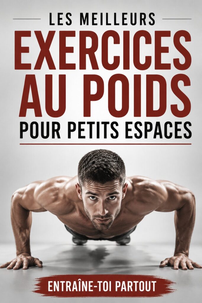 Femme s'entraînant dans un petit espace avec des exercices au poids du corps