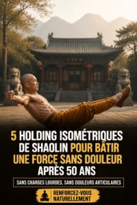 Femme pratiquant des exercices Shaolin pour renforcer sa force sans douleur après 50 ans.