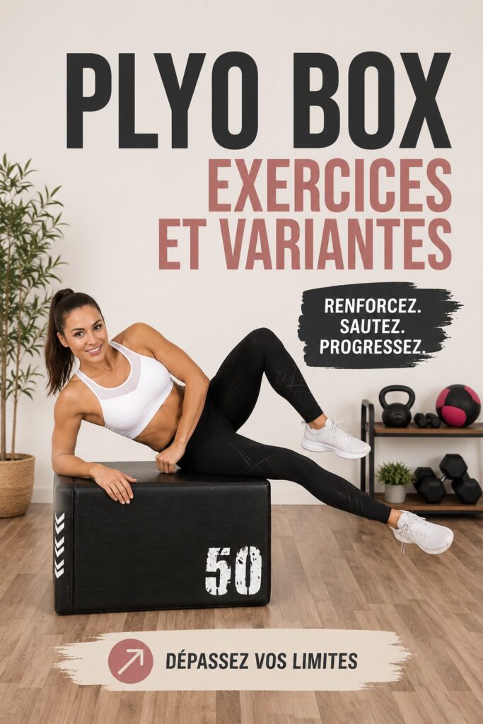 Femme utilisant une Plyo Box pour un entraînement efficace