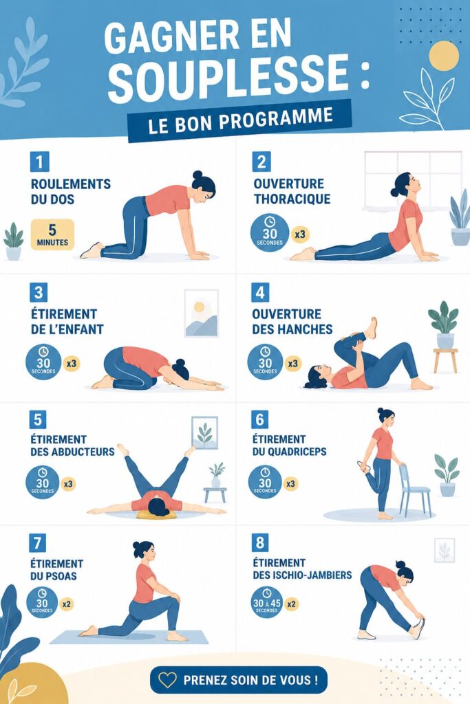 Femme faisant des exercices de souplesse dans un parc