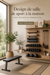 Home-gym minimaliste avec des équipements modernes et un design épuré