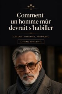 Un homme mature bien habillé avec un look élégant et moderne.