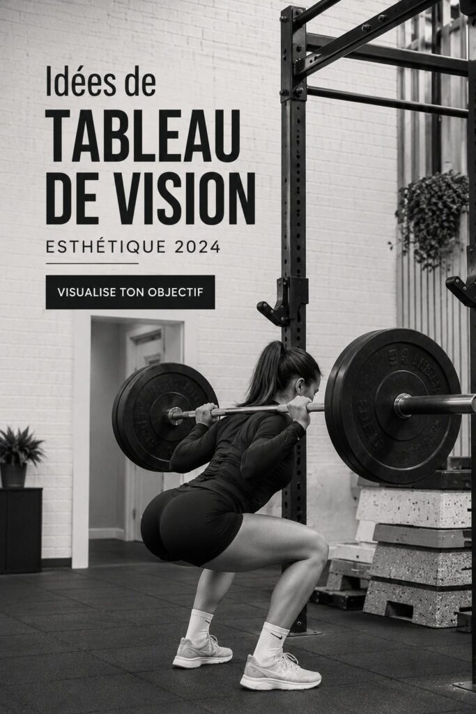 Un vision board esthétique rempli d'images inspirantes et de mots motivants pour 2024