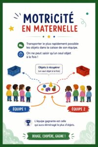 Enfant jouant avec des blocs pour développer sa motricité en maternelle.