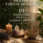 Tableau de vision avec des images inspirantes et spirituelles