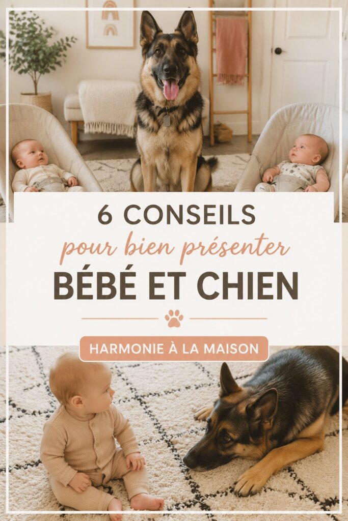Un bébé assis à côté d'un chien attentif dans un cadre chaleureux