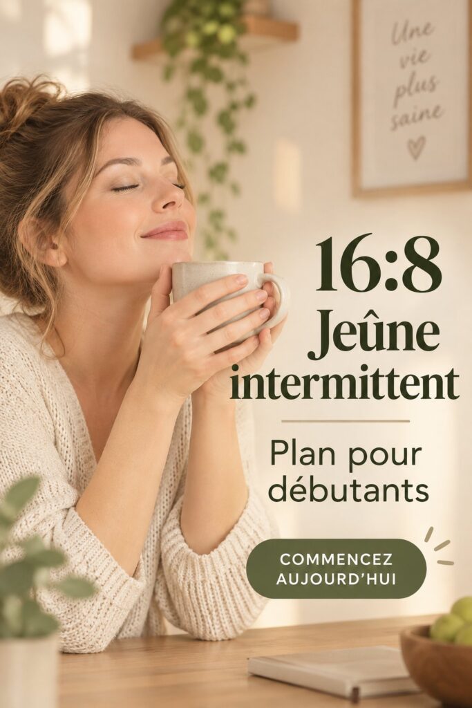 Femme souriante préparant un repas équilibré pendant son jeûne intermittent 16:8