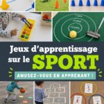 Jeunes enfants jouant à des jeux d'apprentissage sur le thème du sport dans un parc