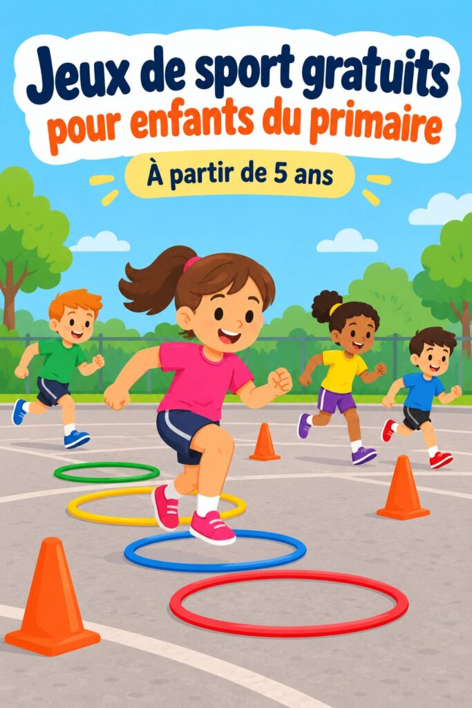 Des enfants jouant ensemble à un jeu de plein air actif