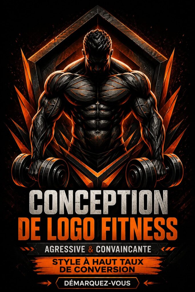 Échantillon de logo agressif pour une salle de sport, alliant dynamisme et modernité.