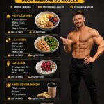 Un menu équilibré composé de plats nutritifs pour la prise de muscle